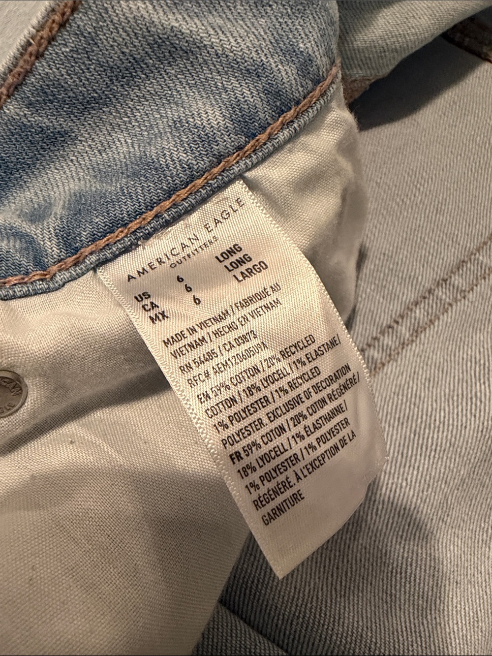 American Eagle Outfitters Light Blue Wide-Leg Jeans - Picture 5 of 5
